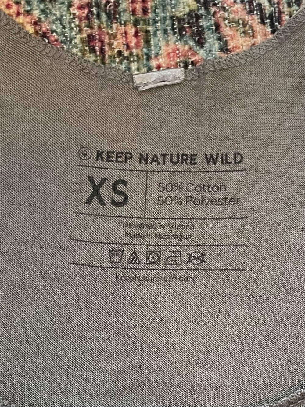 Keep Nature Wild Women's Brown Graphic Tank Top with Yellow Bear Print - Picture 4 of 10
